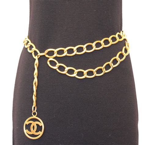 fake chanel gold belt